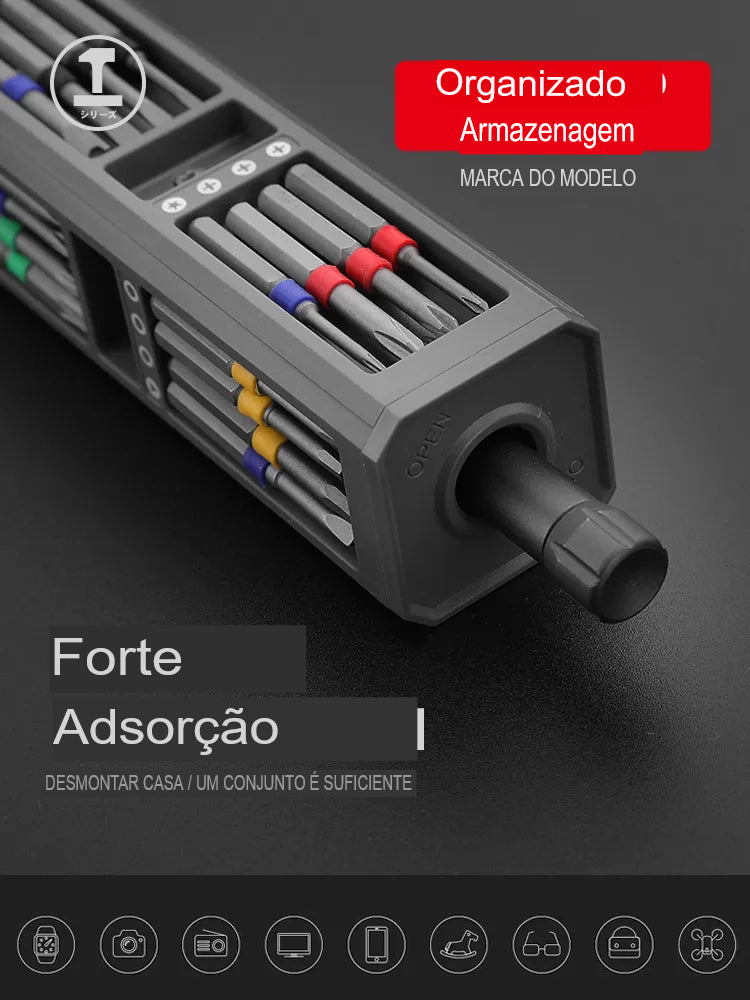 Conjunto de Chave Magnética Multifuncionais 44 Em 1
