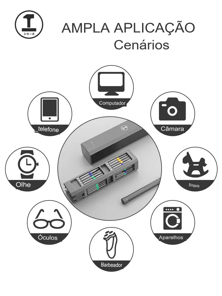 Conjunto de Chave Magnética Multifuncionais 44 Em 1