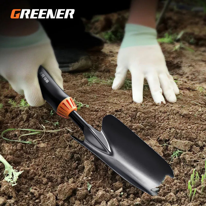 Kit De Jardinagem Com 3 Ferramentas Rastelo, Pá E Garfo Aço