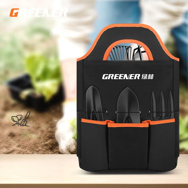 Kit De Jardinagem Com 3 Ferramentas Rastelo, Pá E Garfo Aço
