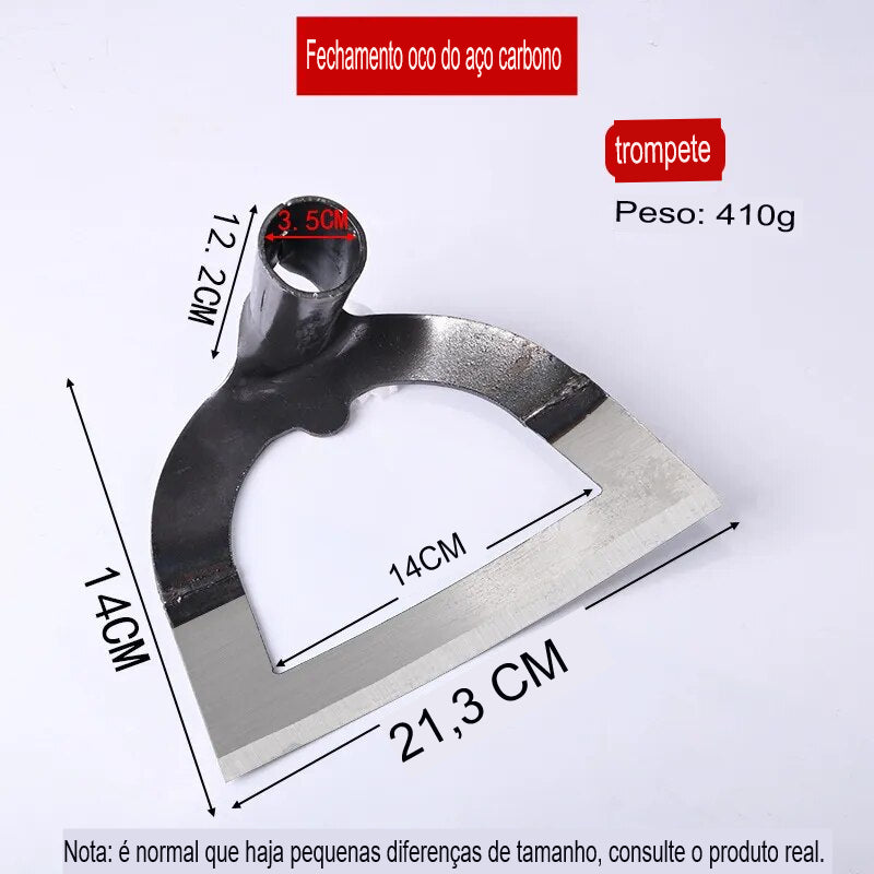 Enxada de aço portátil para jardinagem